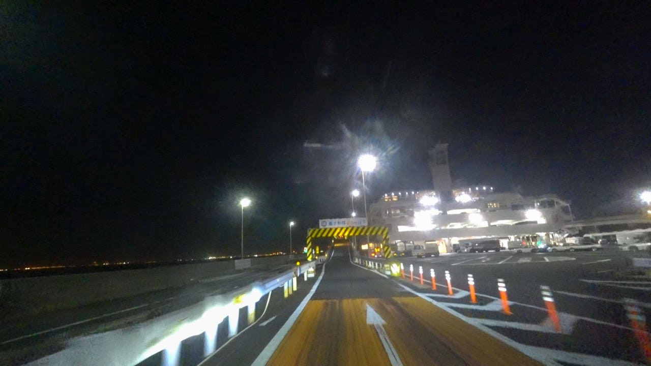 Japan: Tokyo Disneyland to Umihotaru to Kisarazu city night drive 4k
