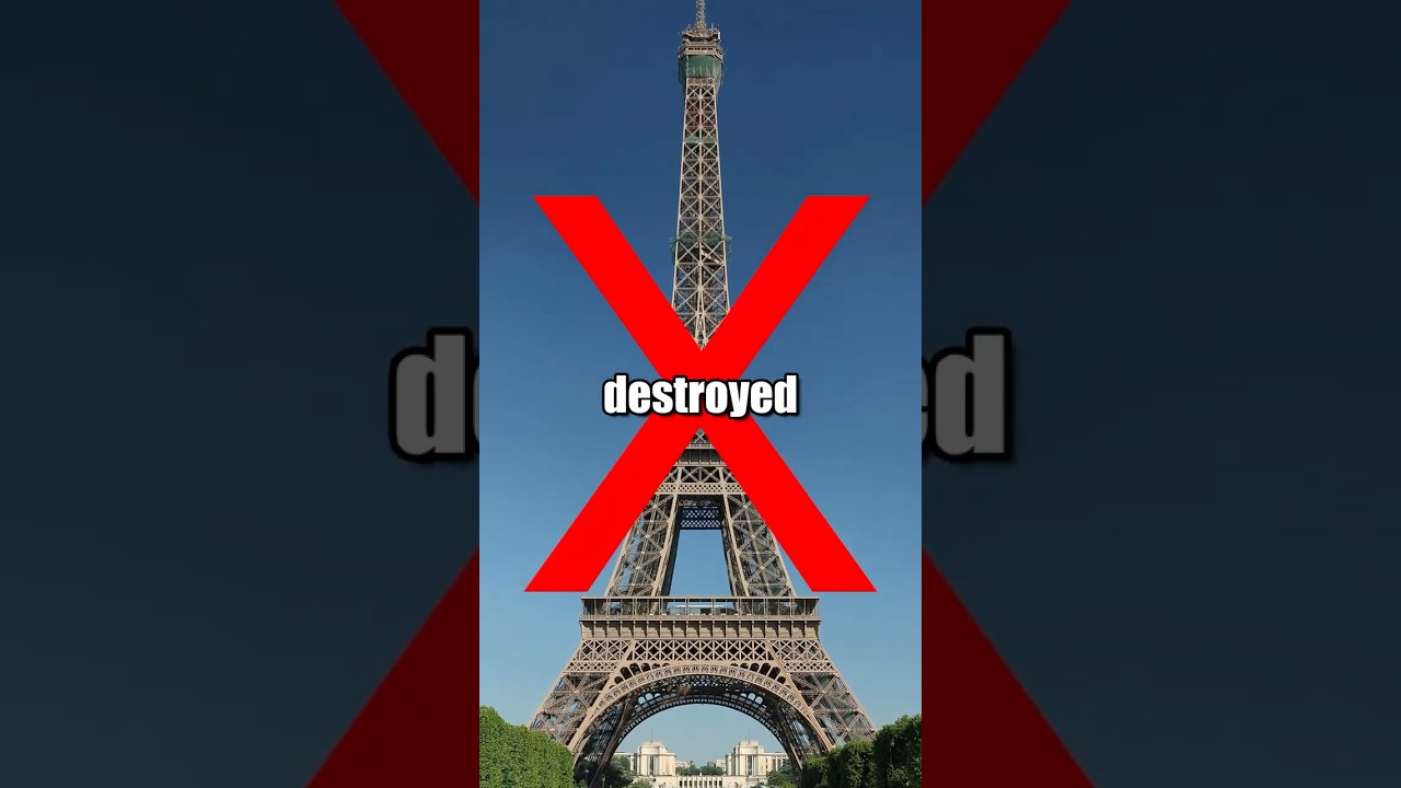 The Eiffel Tower was almost DESTROYED 🤯#building #architecture #viral #paris
