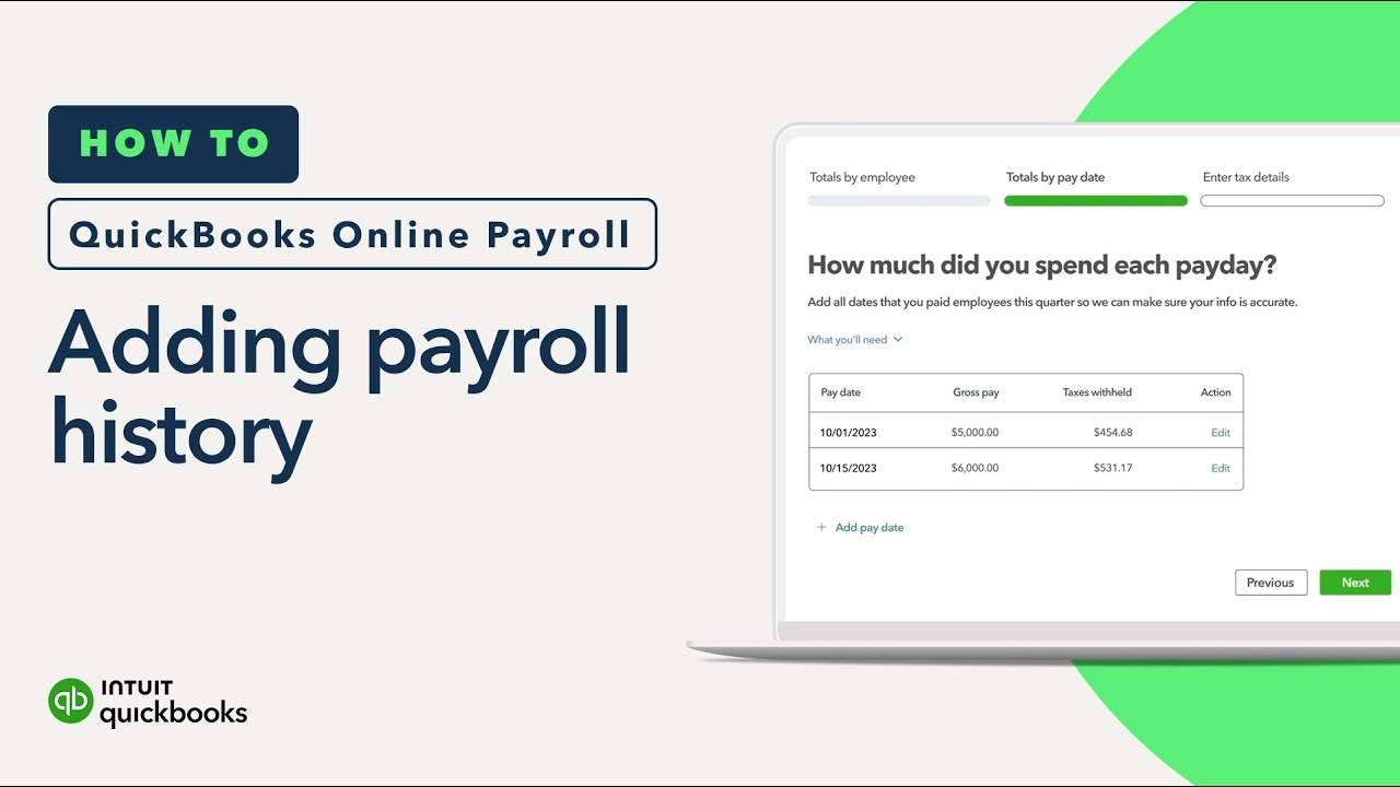 How to add your payroll history to QuickBooks Online Payroll