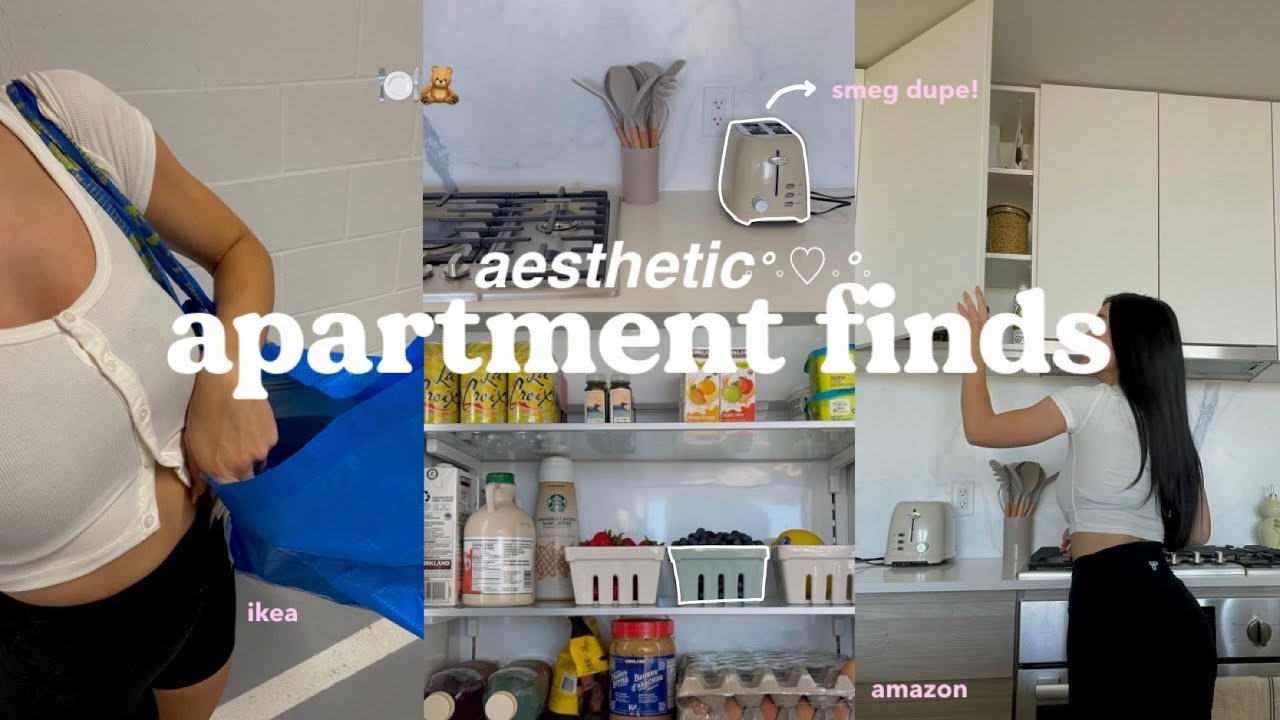 aesthetic apartment finds🧸kitchen makeover + ikea & thrifting finds // pinterest inspired