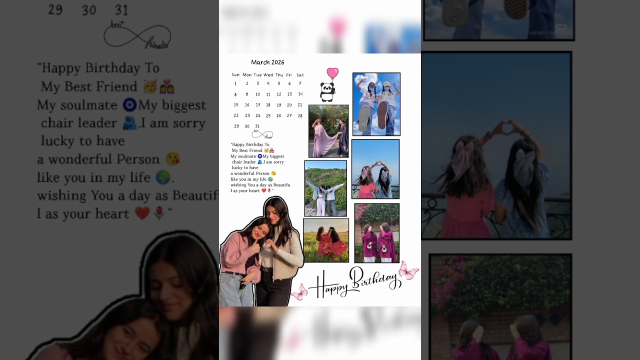 Best Friend Birthday photo frame editing inshot 🥰#inshot #editingtutorial #explore #ytshorts