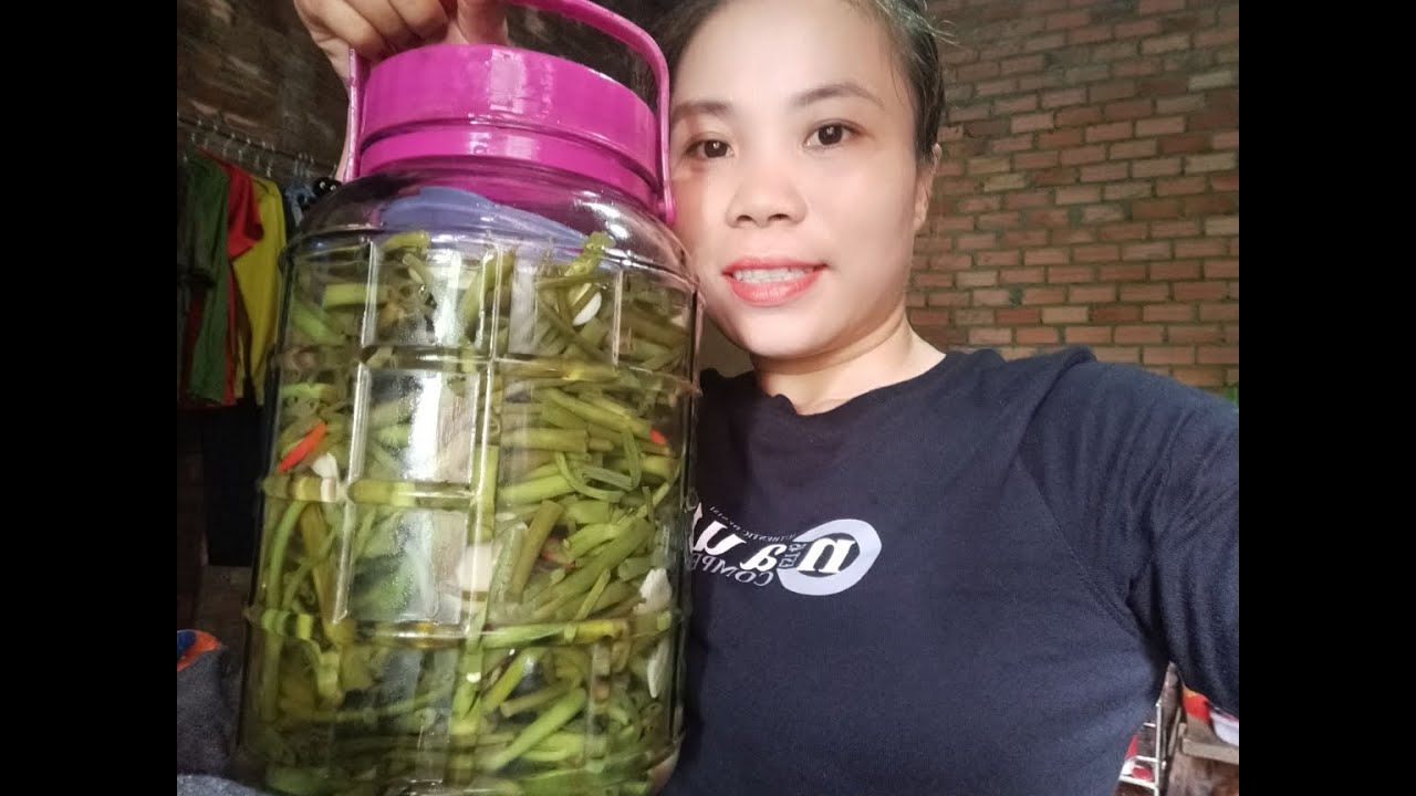 Hướng dẫn cách muối rau muống chua ngọt.bí quyết gia truyền có một không hai