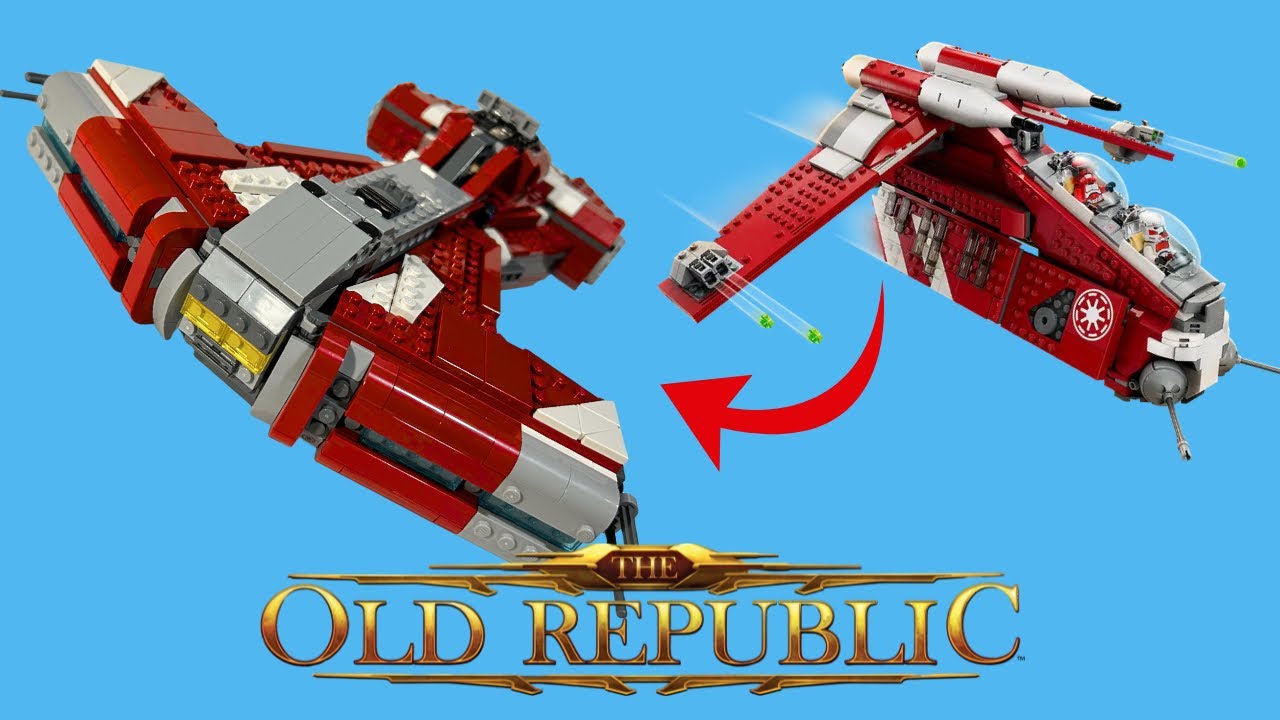 Альтернативная сборка корвета класса «Защитник» Lego Jedi (75354 «Корусантский гвардейский корабль»)