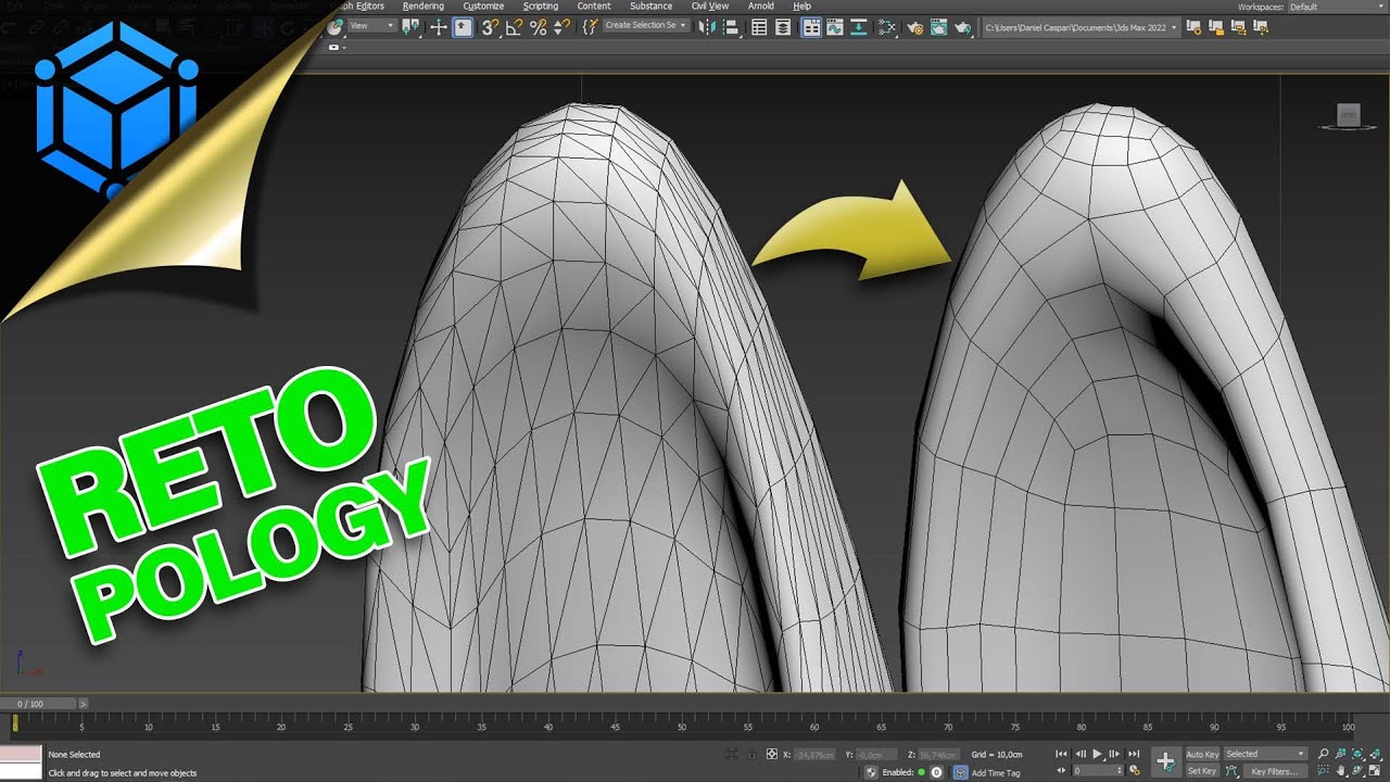 O que é Retopologia e quando devo usar? Tutorial 3ds Max
