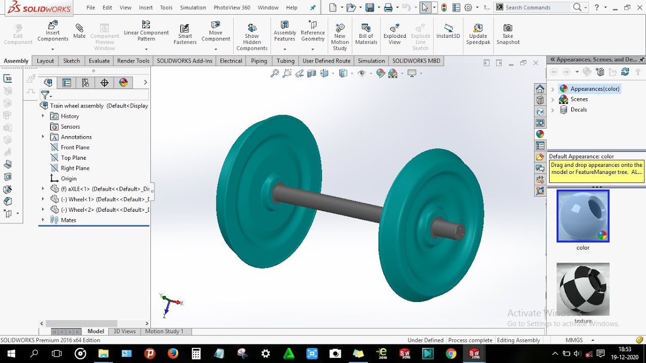 How to design Train wheel in solidworks