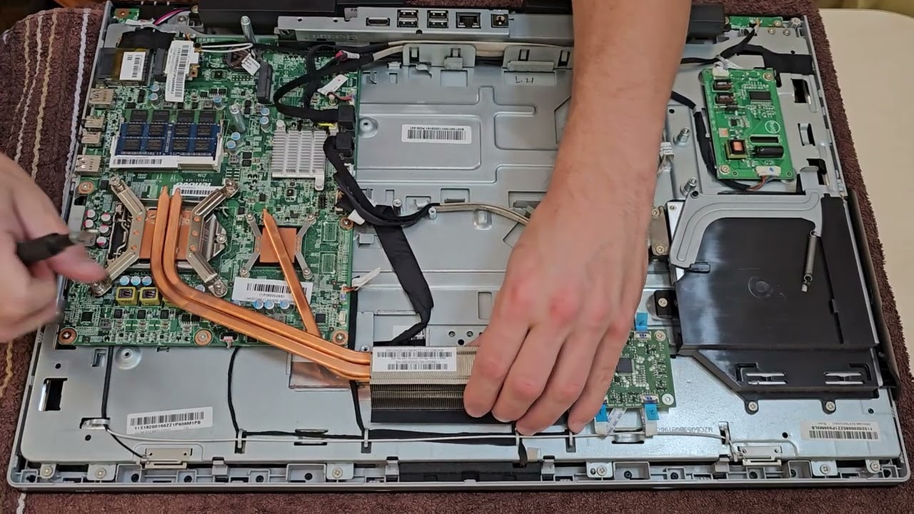 Lenovo C440 Disassembly and cleaning / thermal paste replacement / C440 Touch All-in-One Type 10104