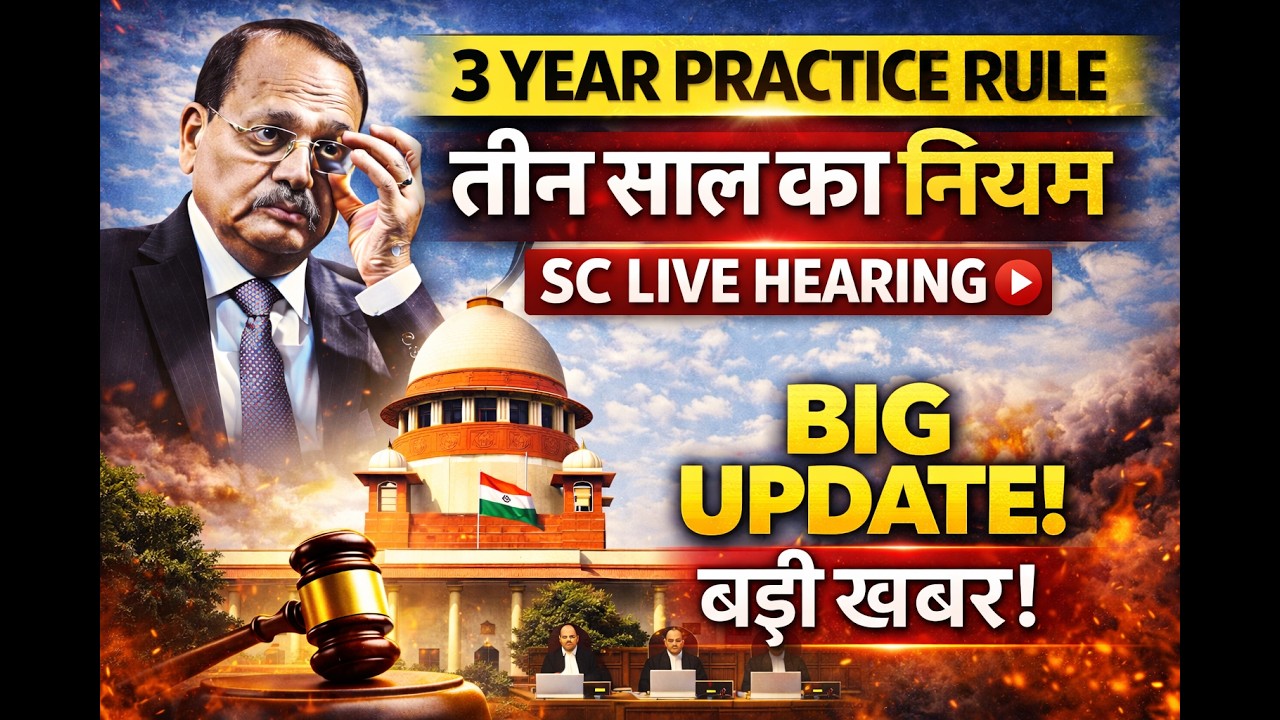3 Year Practice rule Supreme court Live hearing | 3 year rule live hearing SC | SC live hearing