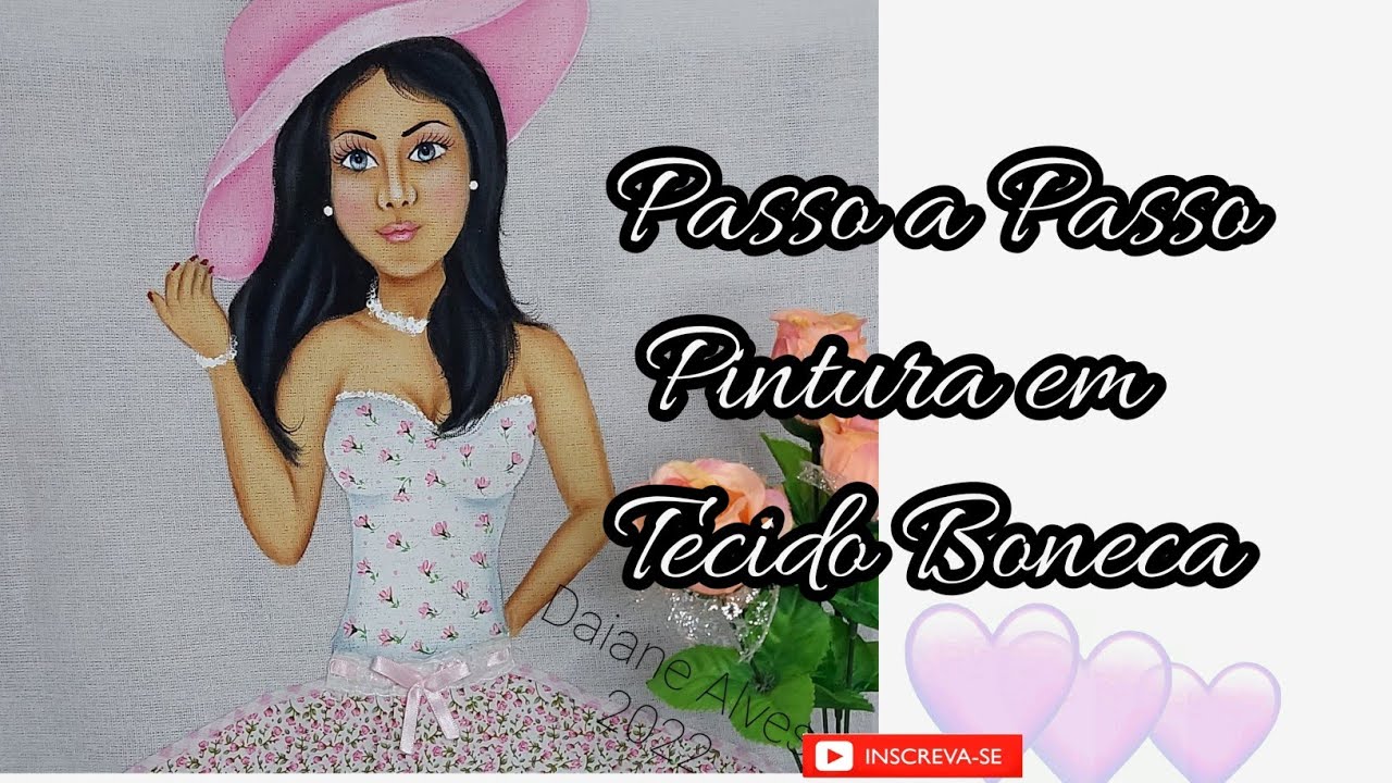 Passo a passo Pintura de Boneca Pano de Copa 😍😍  (Meu jeito de pintar ) Daiane Alves