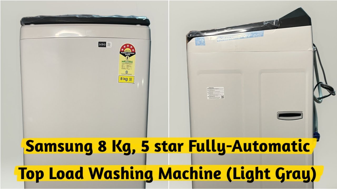 Samsung 8 kg, 5 Star Fully-Automatic Top Load Washing Machine (WA80BG4441BGTL, Light Gray)