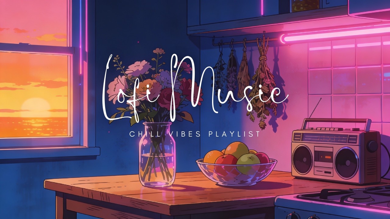 Cozy Sunset Kitchen 📻 Chill Lofi Beats to Unwind & Relax