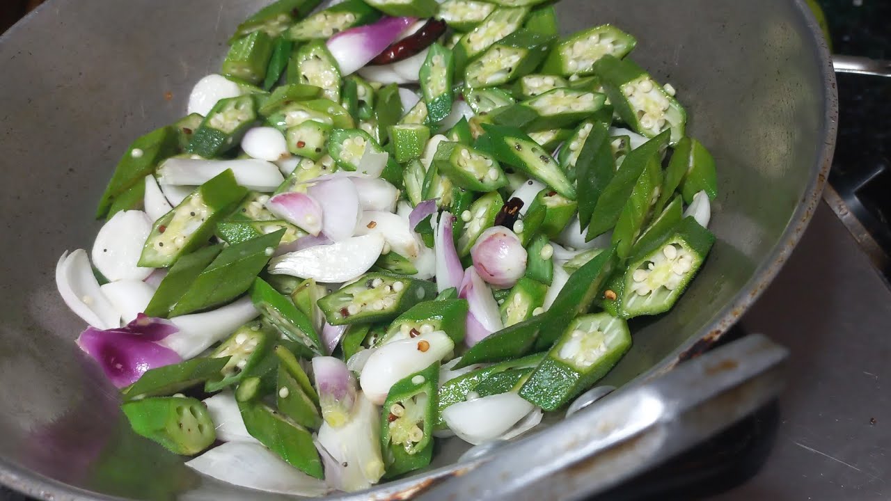 Bhendi onion fry recipe healthy food for Indian kitchen
