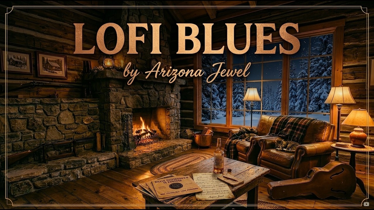 4 AM Cabin Blues 🥃 Slow & Heavy Dark Lofi Blues to Unwind (4 Hours)