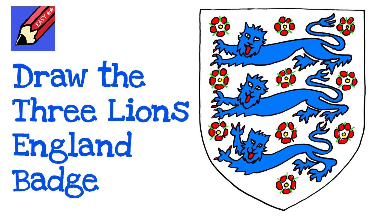 How to draw the England Football Team Badge Real Easy