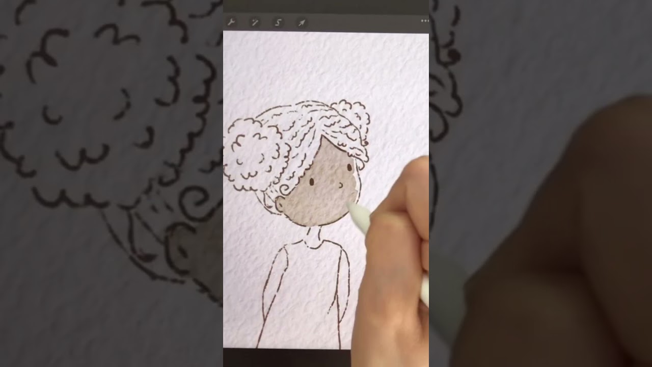 Drawing Children&rsquo;s Book Illustration Characters in Procreate #shorts