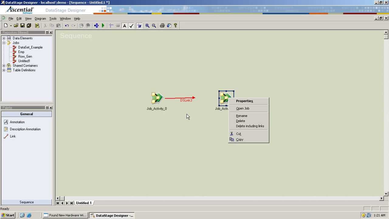 Sample Sequence Job in Data Stage