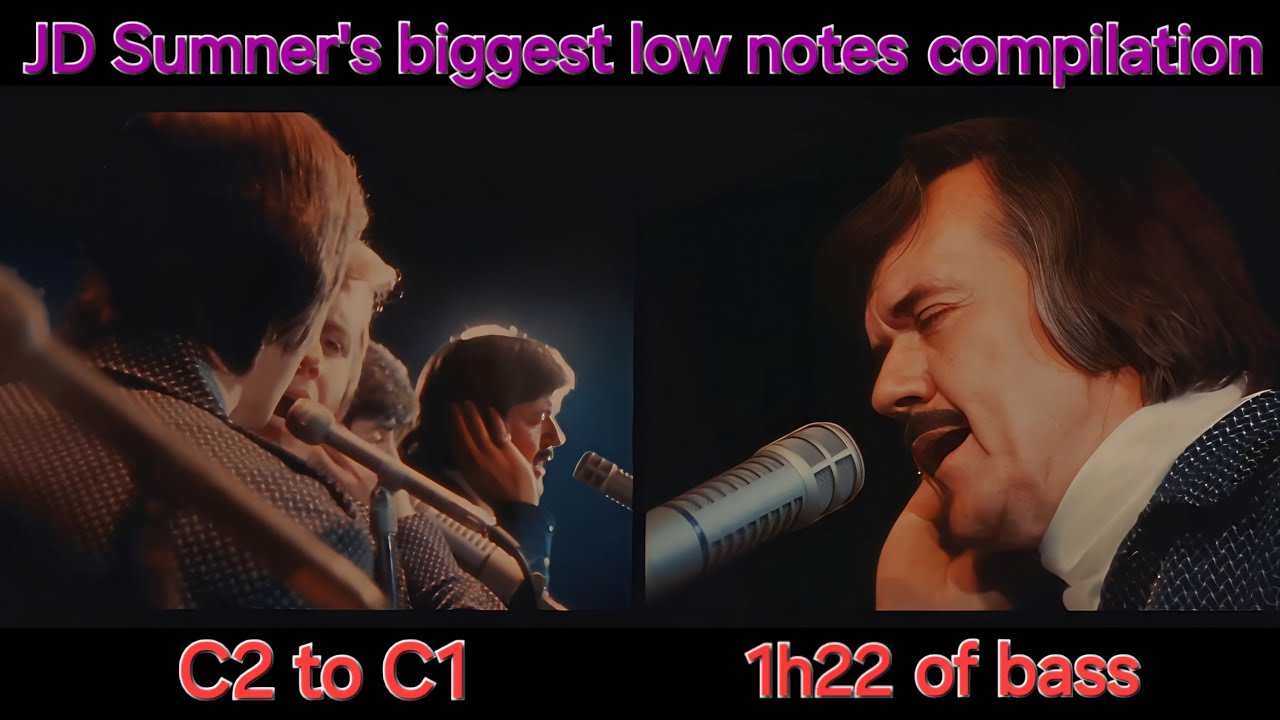JD Sumner BIGGEST low notes compilation (C2 to C1)