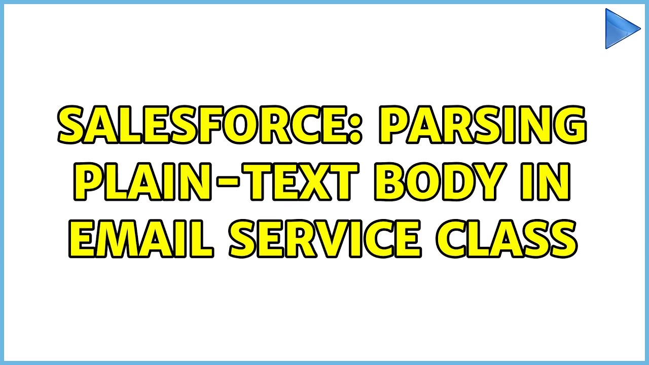Salesforce: Parsing plain-text body in Email service class