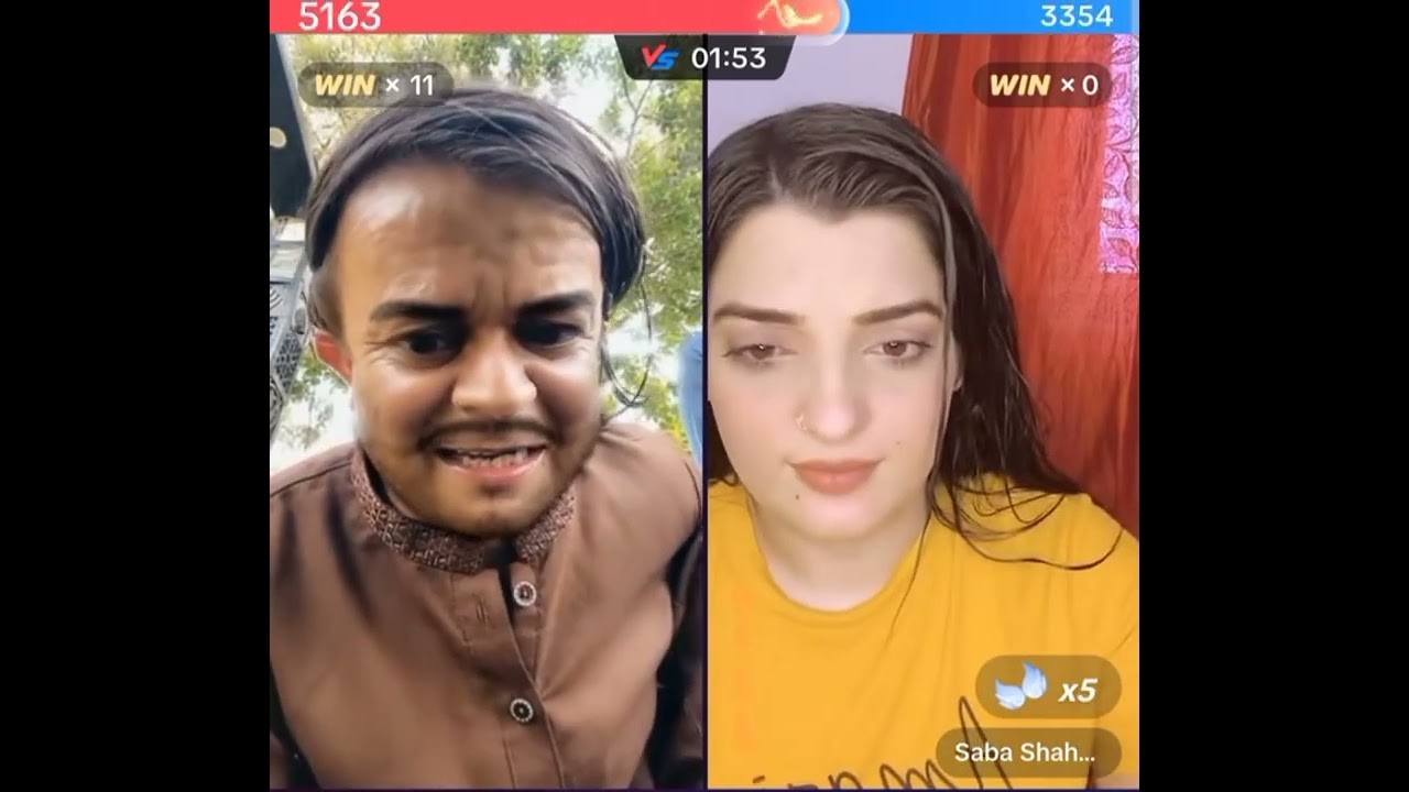 waseem and saba shah tiktok game live video