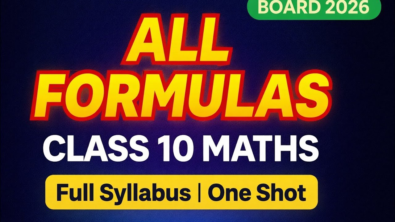 Class 10 Maths Bihar Board All Chapters Formula Revision | One Shot Complete Formula 🔥