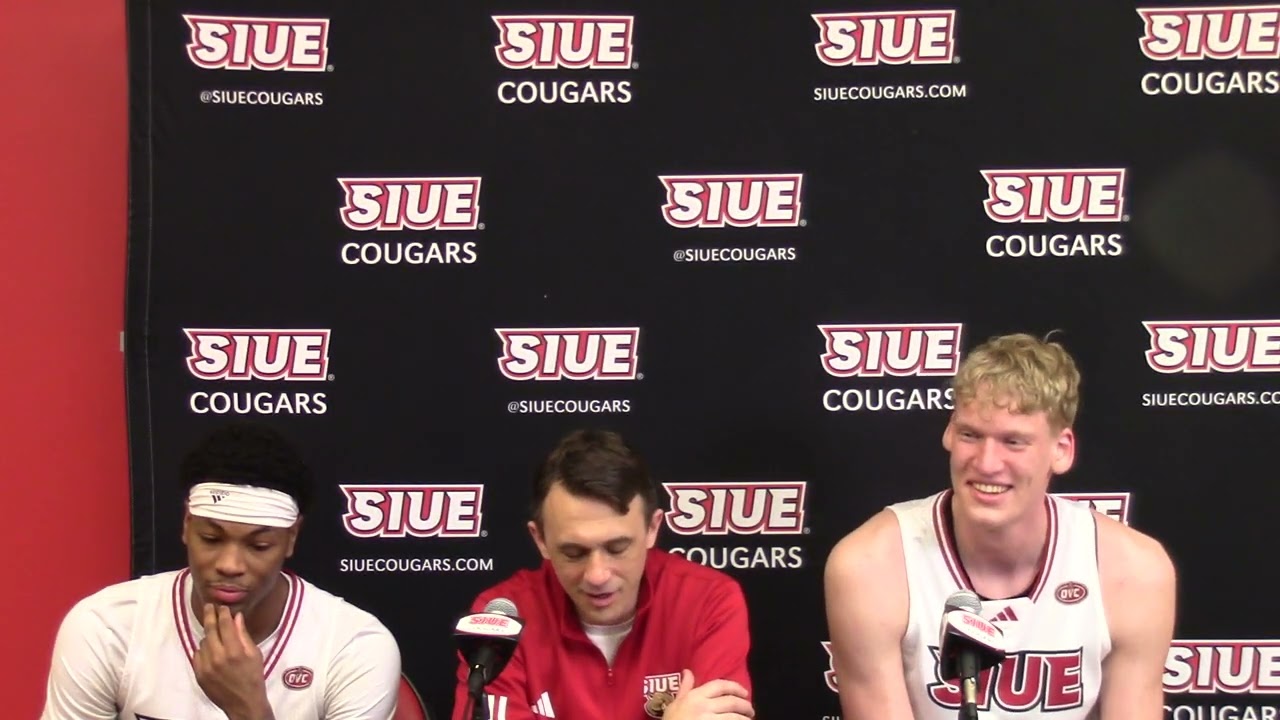 Post Game Interview with MBB HC Brian Barone, Joe Pickett and Arnas Sakenis