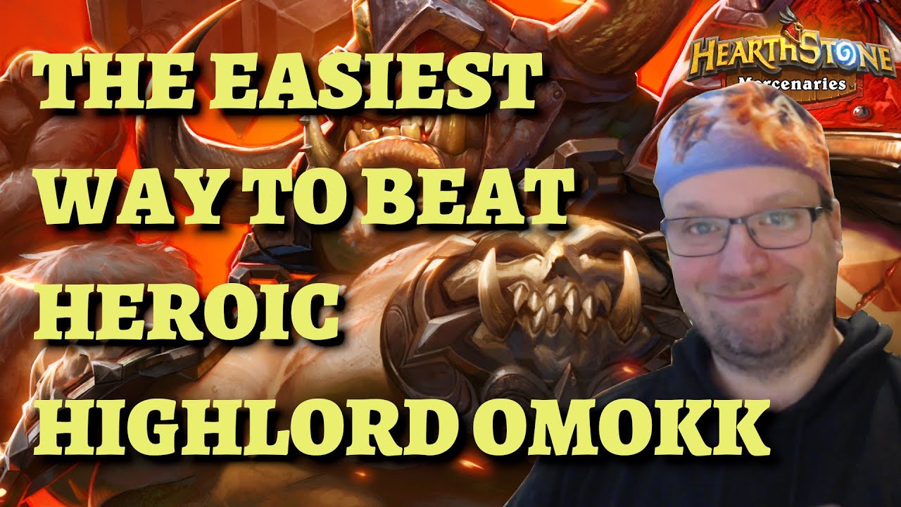 The EASIEST way to beat HEROIC Highlord Omokk (Hearthstone Mercenaries bounty guide)