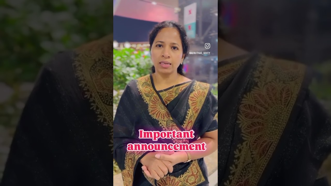 Important announcement | Bible mission Gooty