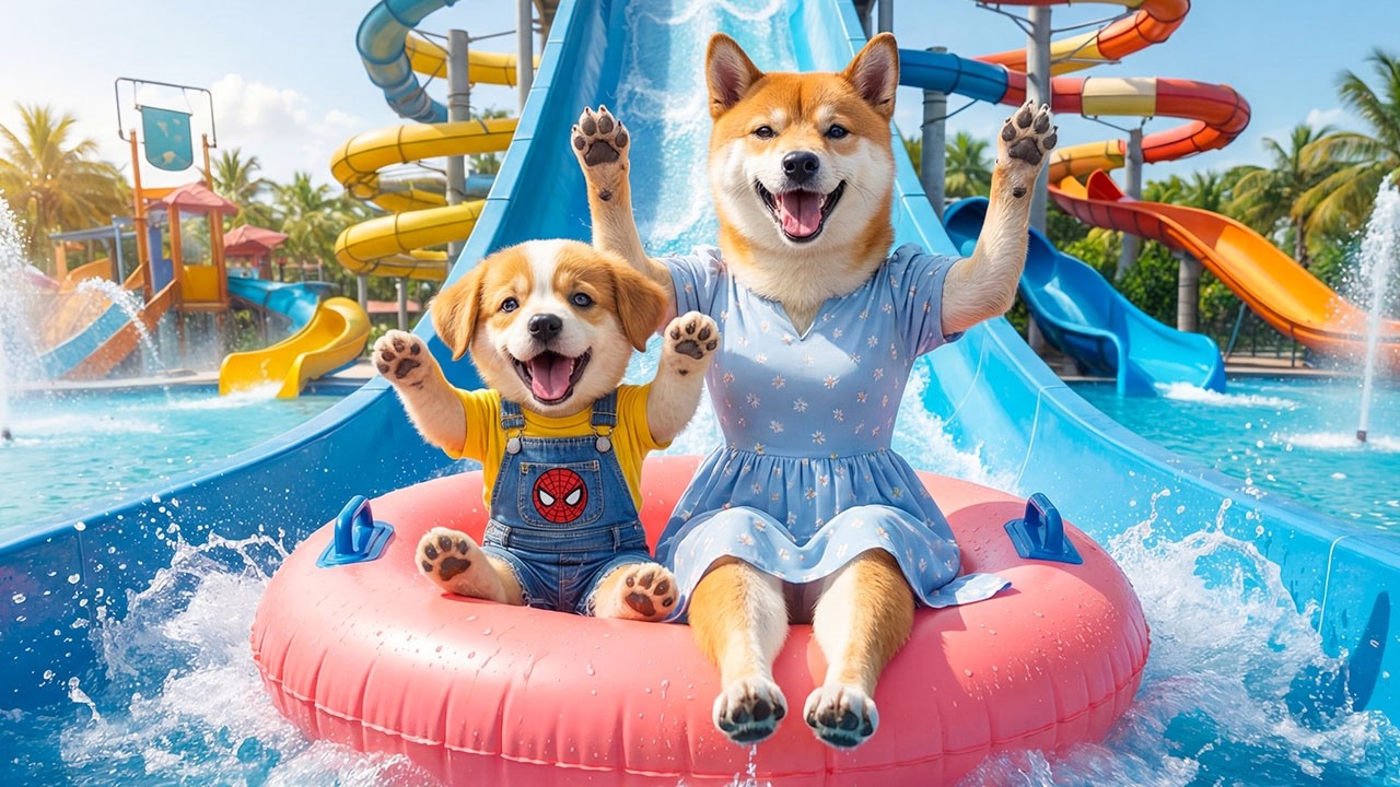 Baby Puppy’s Weekend Wish Comes True 💦🐶 | A Perfect Family Day at the Water Park ❤️