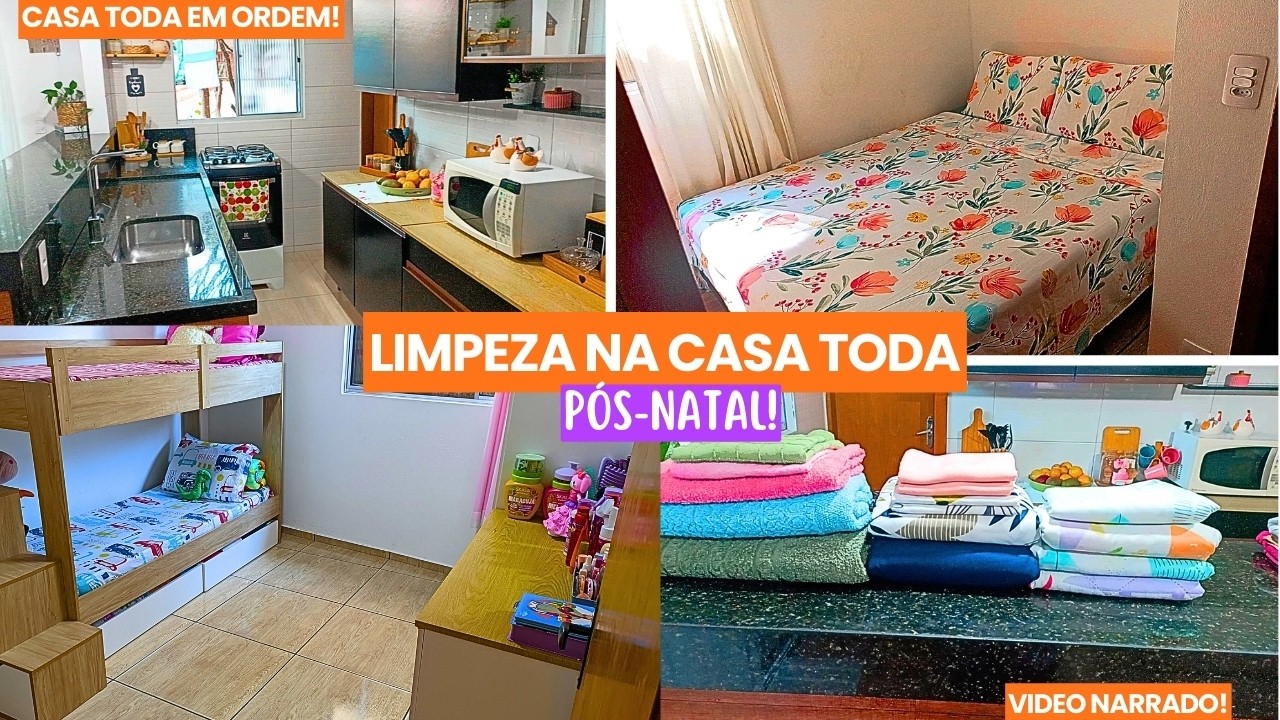 LIMPEZA NA CASA TODA PÓS-NATAL!✨🫧🧹