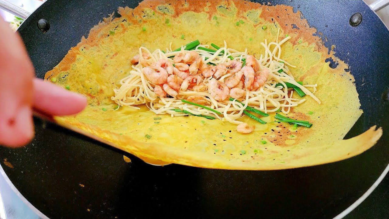 BÁNH XÈO/Chỉ cần thêm bước này bánh xèo nhân măng tre sẽ giòn rụm cực ngon bánh không dính chảo#659