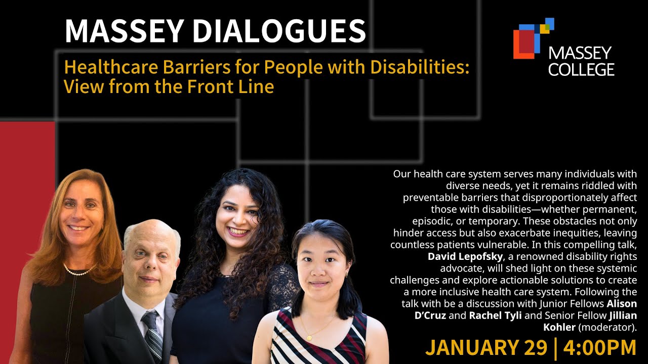 Massey Dialogues - Healthcare Barriers for People with Disabilities: View from the Front Line
