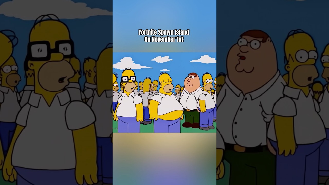 Spawn Island When The Simpsons Update Drops 😭💀 #fortnite #fortniteshorts #gaming