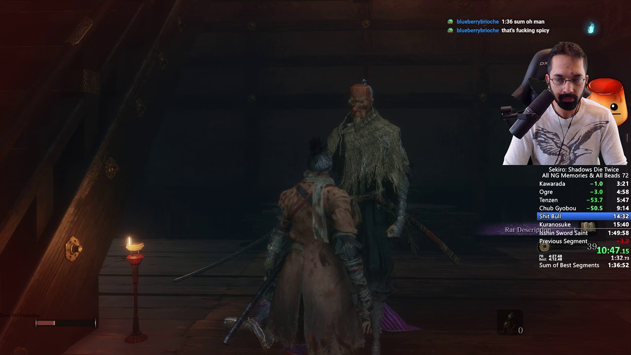 Sekiro - Glitchless All Beads/memories (1:45:21)