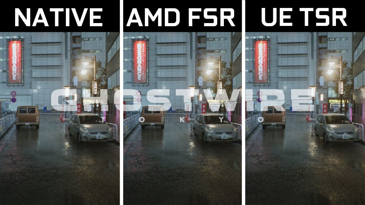 Ghostwire: Tokyo - AMD FSR vs UE TSR - Benchmark Comparison