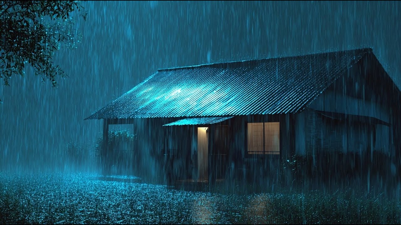 Heavy Rain on Roof at Night | Deep Sleep Rain Sounds, No Ads, Relaxing ASMR Ambience for Insomnia!!