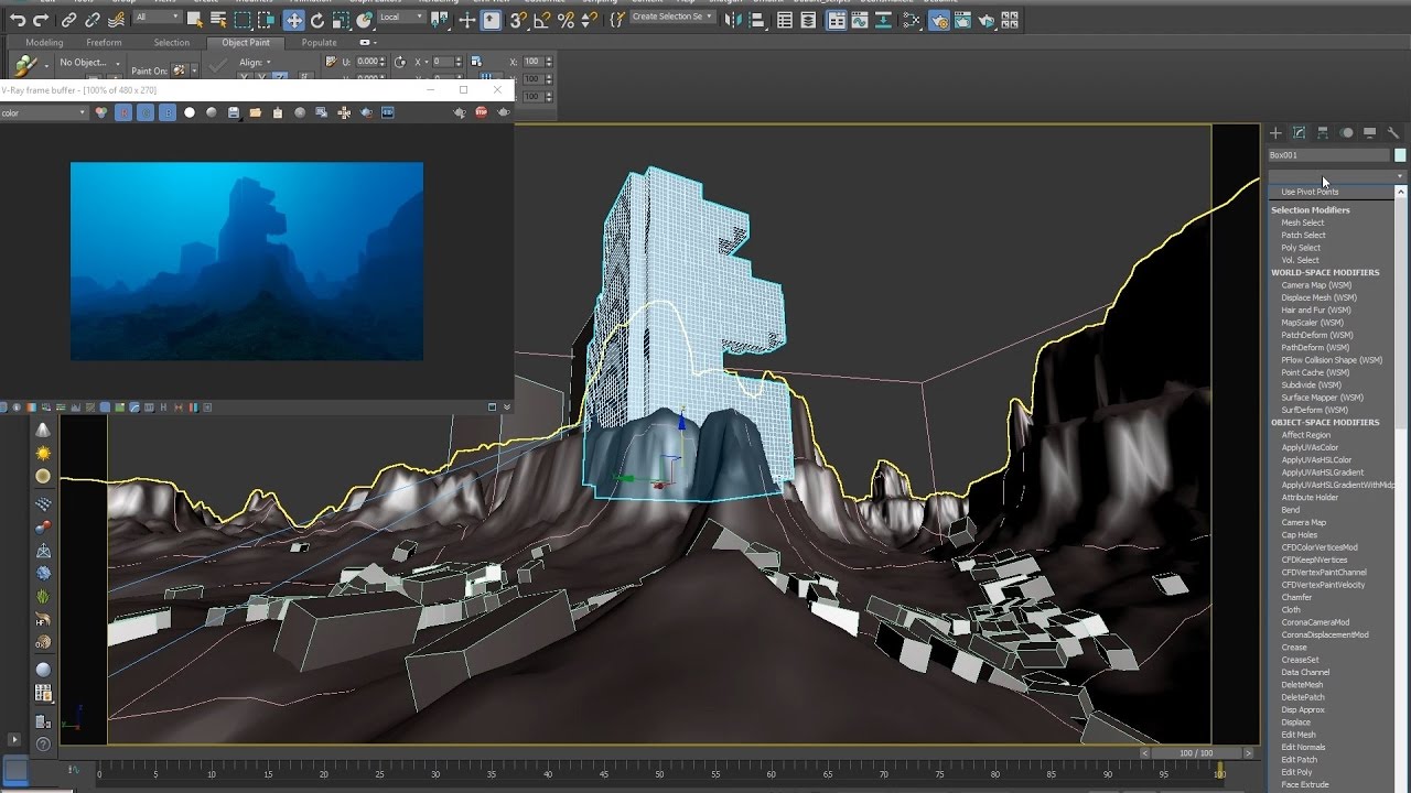 Underwater ruins - Speed session with V-Ray GPU RT