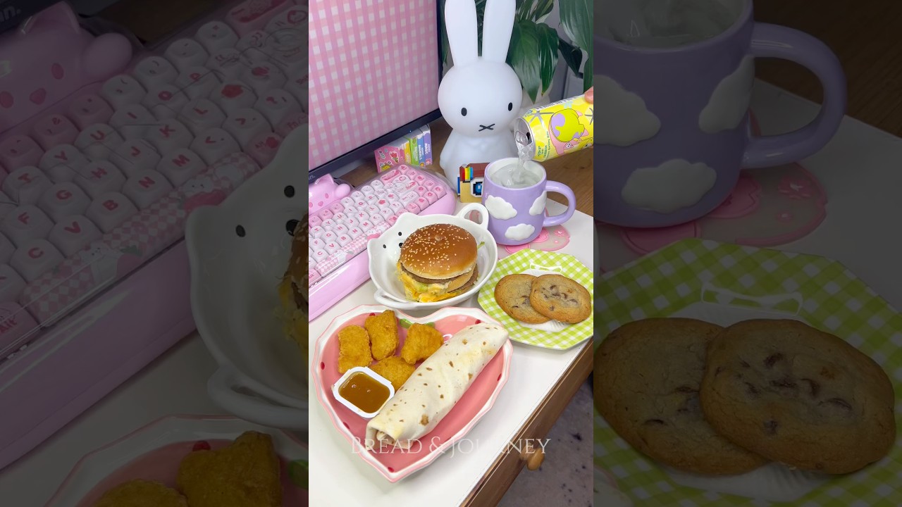🎀McCutie Meal🌷✨#desksetup #cozyvibes #asmr #unboxing #foodvlog #travelvlog