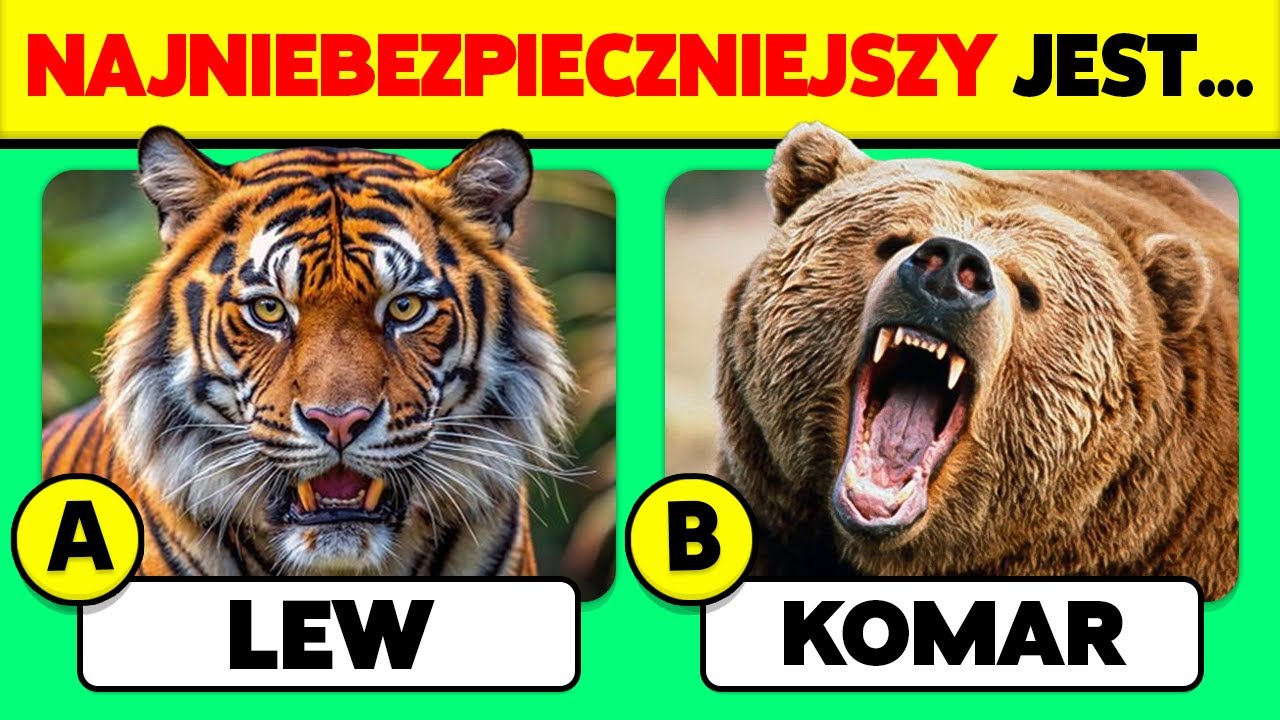 🧠 Jak Dobrze Znasz ZWIERZĘTA? 🦁🐻🐳 45 Pytań o Zwierzętach