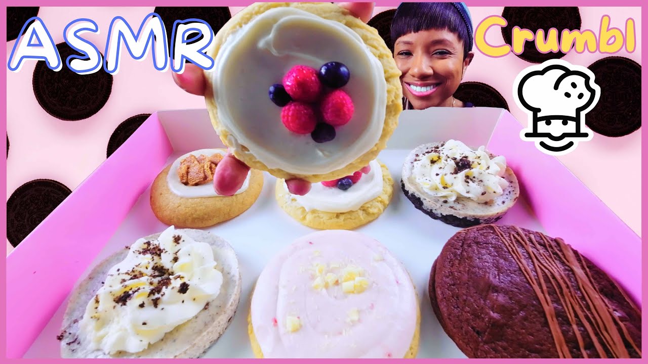 ASMR | MUKBANG CRUMBL COOKIES | FRUIT PIZZA | CHEESECAKE | CINNAMON CRUNCH | STRAWBERRY CAKE | FUDGE