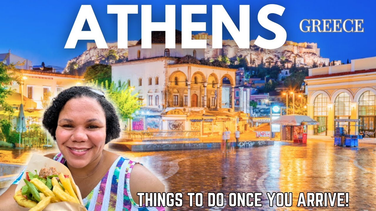 Exploring Athens Greece Pre-Cruise! Monastiraki, Souvlaki, and Hop On Hop Off Bus!