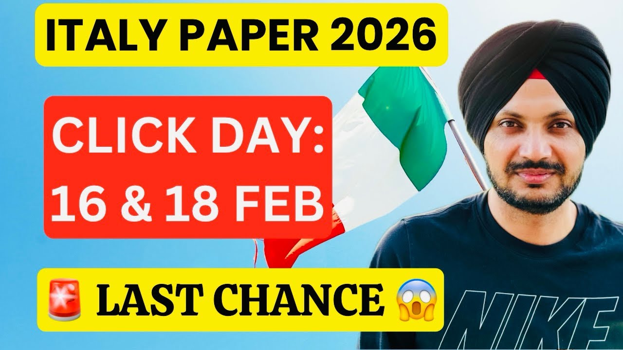 🇮🇹 Italy Click Day 2026 🚨 16 & 18 Feb | Non-Seasonal Quota Last Chance 😱