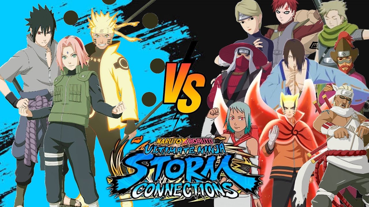 Naruto, Sasuke, & Sakura vs All Jinchuuriki Full Battle [ Naruto ultimate ninja storm connections ]