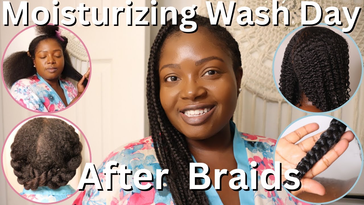 Moisturizing Ayurvedic Wash Day On Low Porosity Natural Hair After Month Old Knotless Braids
