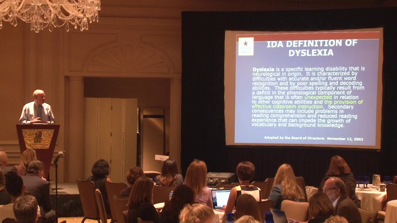 PLENARY I: Understanding Dyslexia: A Scientific Approach