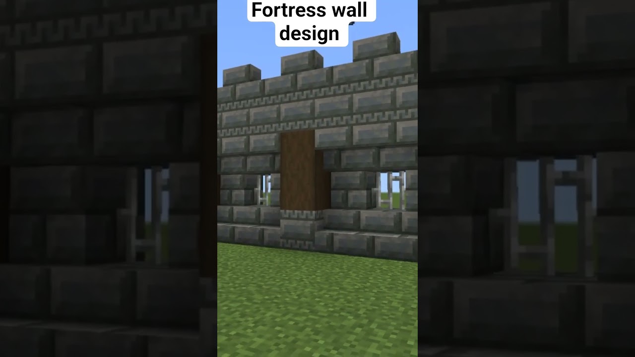 Minecraft fortress wall design for Minecraft house and base