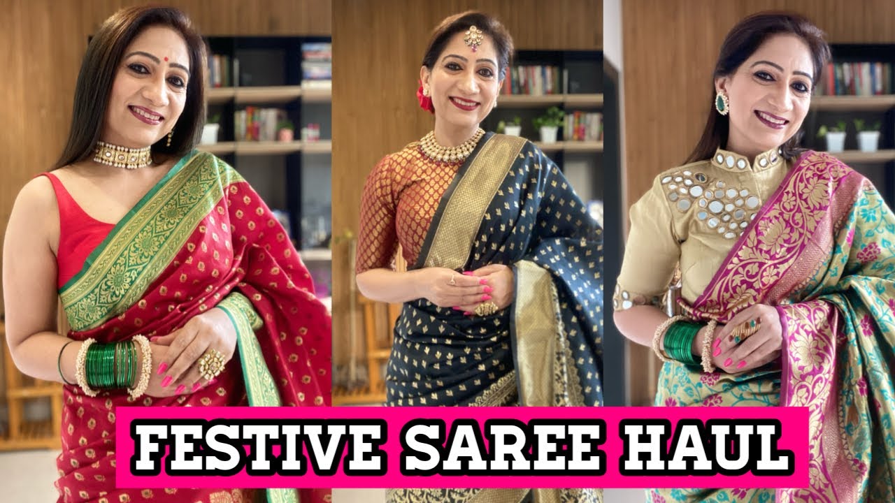 Festive saree haul and lookbook | Affordable saree recommendation | TheHopeStory