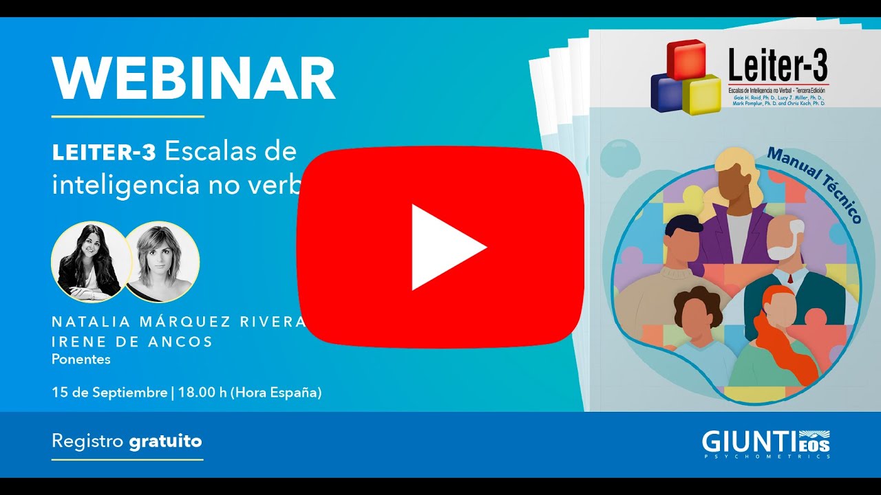 Webinar: Leiter 3: Escalas de Inteligencia No Verbal