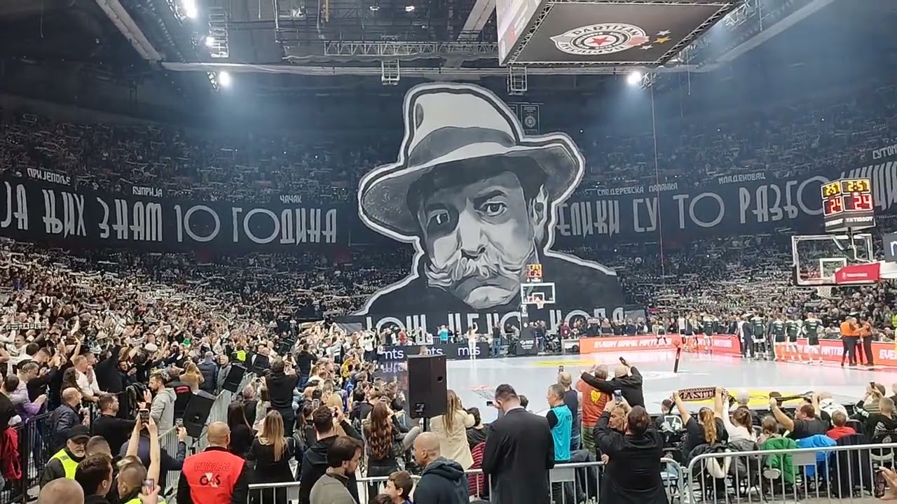 Partizan - Maccabi: 3D koreografija i „Da volim crno-bele“