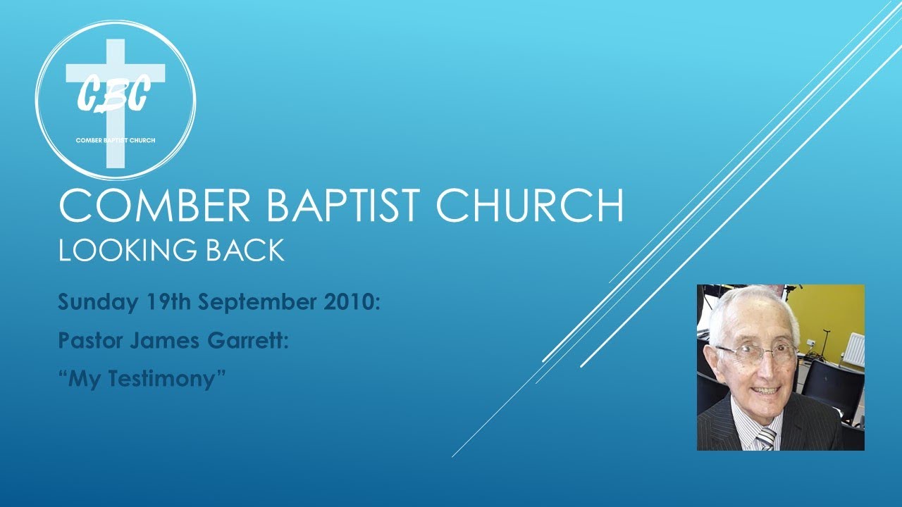 "Looking Back"  Sunday 19th September 2010 Pastor James Garrett