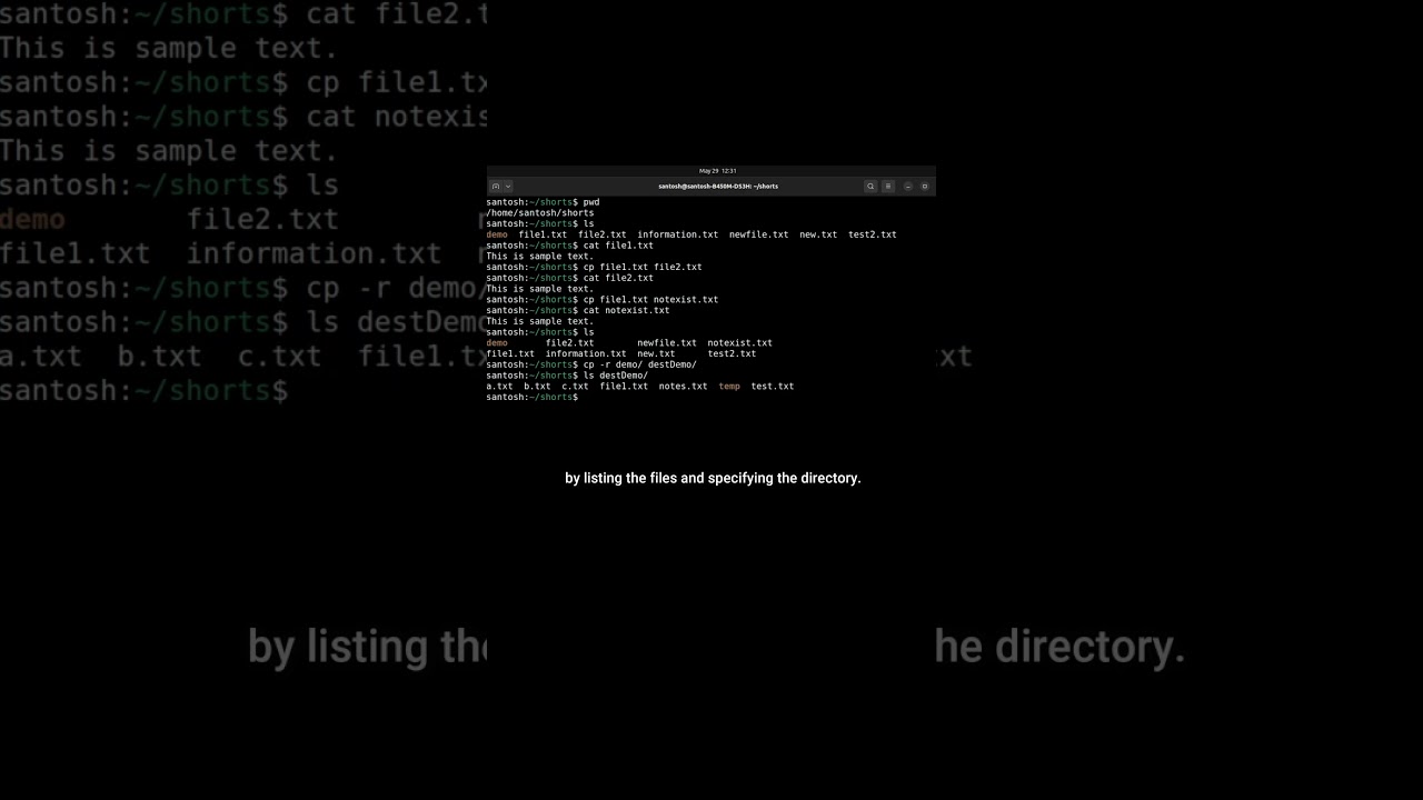 Learn Linux/Unix 'cp' Command in 60 Seconds! | Linux/Unix Commands for Beginners