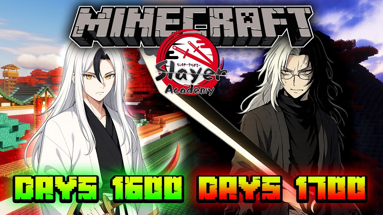 จะเกิดอะไรขึ้น!!👹เอาชีวิตรอด 1700 วันในดาบพิฆาตอสูร👹| Minecraft Slayer Academy